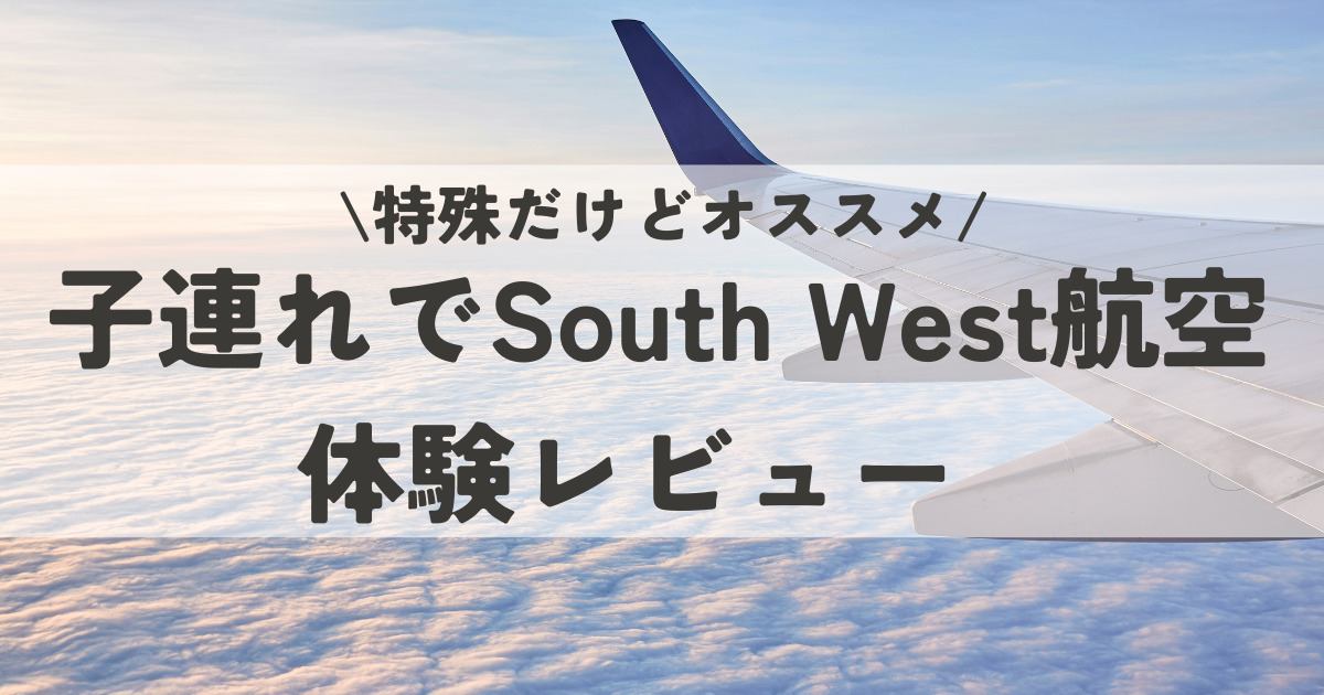 子連れでサウスウエスト航空搭乗体験談！座席指定できなくてもオススメする理由